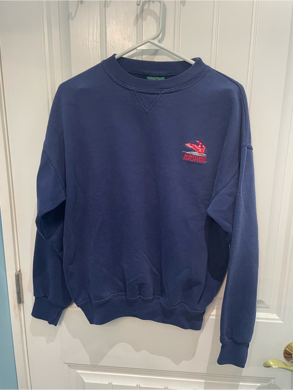 Northern Reflections Navy Crewneck Sweatshirt with Red Logo